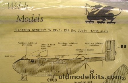 Welsh 1/144 Blackburn Beverley C. Mk.1 plastic model kit